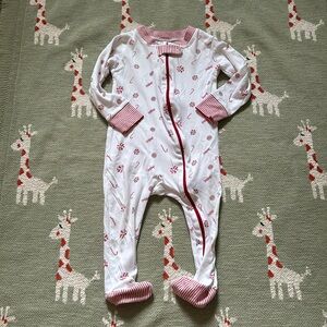 Pippa Layette Candy Cane Footie